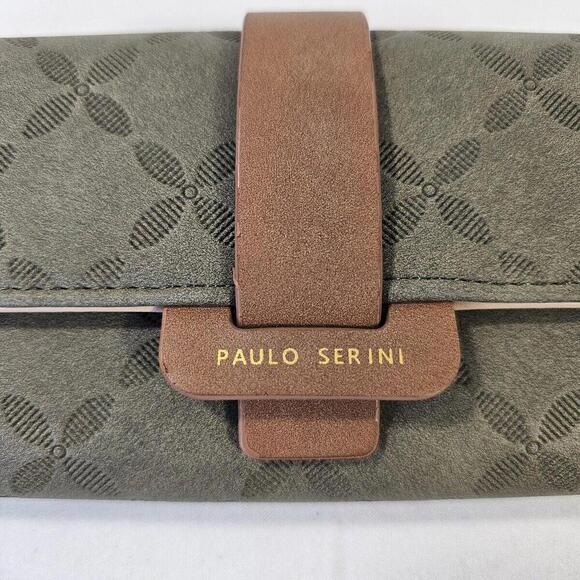Paulo Serini Wallet Vegan Leather , Green & Brown. Boho - Picture 3 of 7